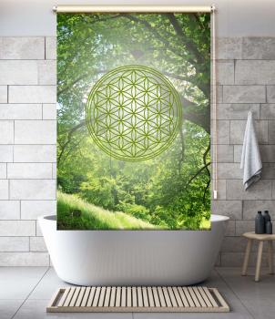 Extartiqe Duschrollo - Blume des Lebens green dream